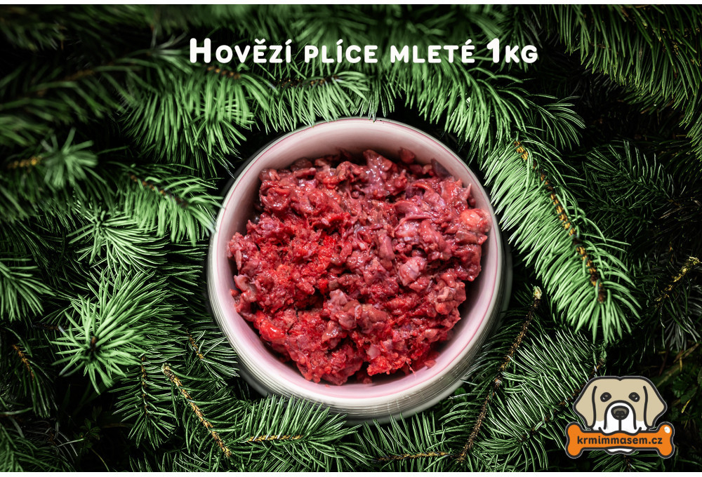 Krmimmasem.cz Hovězí plíce mleté 1 kg