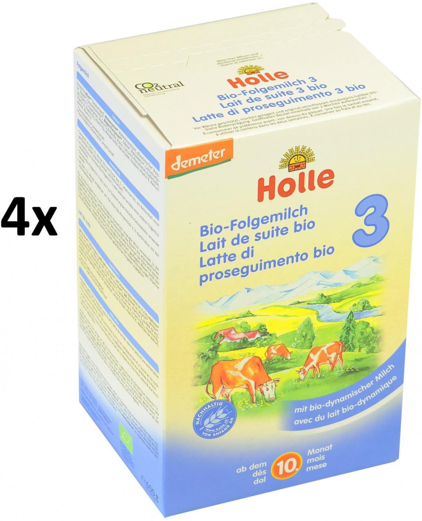 Holle 3 BIO 4 x 600 g od 779 Kč - Heureka.cz