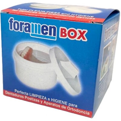 Foramen box na zubní náhrady a ortodontické aparátky