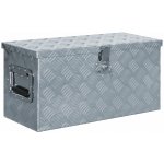 vidaXL Hliníkový box 61,5 x 26,5 x 30 cm stříbrný – Sleviste.cz