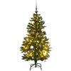 Vánoční stromek vidaXL Umělý sklápěcí vánoční stromek se 150 LED a koulemi 120 cm
