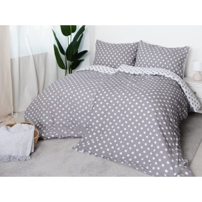 XPOSE krep povlečení MIRIAM DUO šedé/bílé 140x200 70x90 – Zboží Mobilmania