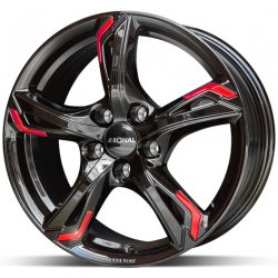 Ronal R62 7,5x18 5x108 ET50 jetblack red