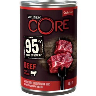 Wellness Core 95% hovězí & brokolice 400 g