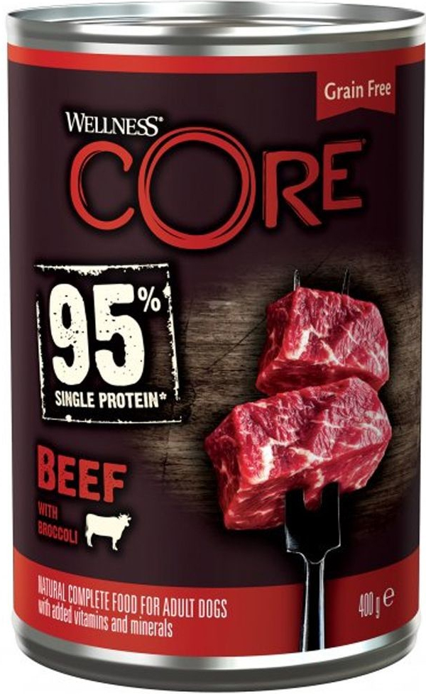 Wellness Core 95% hovězí & brokolice 400 g