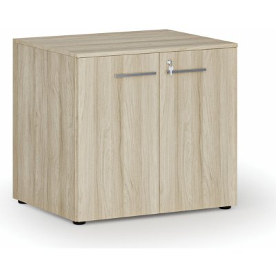 Primo Kancelářská skříň s dveřmi WOOD, 735 x 800 x 640 mm, dub přírodní – Zboží Mobilmania