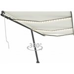 vidaXL Automatická markýza LED a senzor větru 600 x 300 cm krémová – Zboží Mobilmania