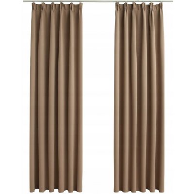 Zatemňovací závěsy Taupe 140x175 cm, 100% Polyester, 2 ks – Hledejceny.cz