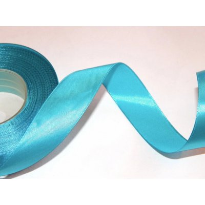 Stuha saténová - tyrkysová modrá (12 mm × 32 m) – Hledejceny.cz