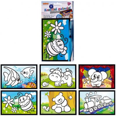 SMT Creatoys Kouzelné malování vodou asst 6 druhů na kartě 11x21cm 18ks v boxu – Hledejceny.cz