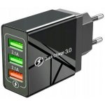 Síťová nabíječka QUICK CHARGE 3.0, 3xUSB KRAFT&DELE – Zboží Živě