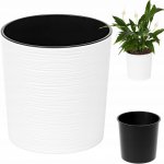 Lamela květináč MALWA DLUTO vroubek 250 bílý – Sleviste.cz