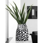 Keramická černo-bílá váza s tečkovaným vzorem 40 cm - Adria – Hledejceny.cz