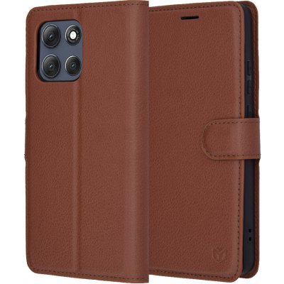 Techsuit Leather Folio kožené knížkové Motorola Moto G86 Power hnědé – Hledejceny.cz