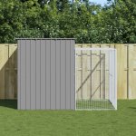 VidaXL Bouda pro psa s výběhem světle šedá 214 x 253 x 181 cm – Zboží Dáma