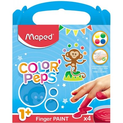 Maped Prstové barvy Color'Peps 4 barvy 80 ml – Zboží Dáma