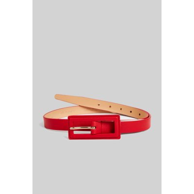 Gant opasek COVERED BUCKLE LEATHER SLIM belt červená – Zbozi.Blesk.cz