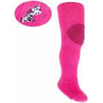 Yo dětské protiskluzové punčocháče pro zdravé lezení a první krůčky dívčí růžové-zebra