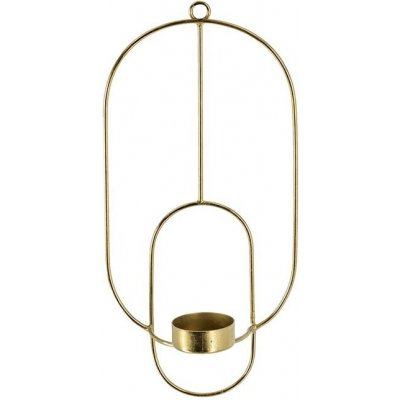Homebound by Kolony - Závěsný svícen na čajovou svíčku - 28x13x4cm - zlatý 79749 – Sleviste.cz