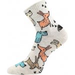 Voxx Fuski Boma dámské ponožky Agapi pejsci smetanové – Sleviste.cz