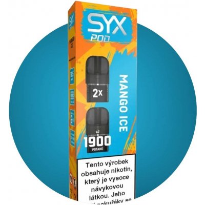 Syx Pod Mango Ice 16,5 mg 2 x 950 potáhnutí 1 ks – Sleviste.cz
