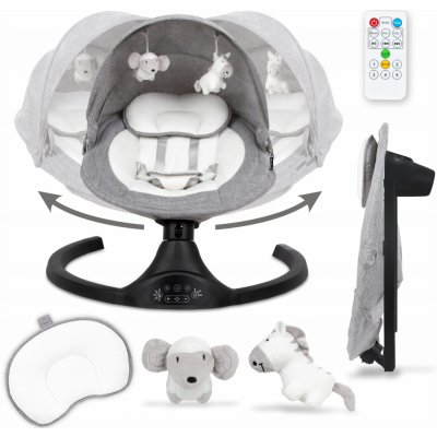 Kidwell LUXI Elektrická Houpačka Lehátko 2v1 Dark Melange / Wooden – Zboží Mobilmania