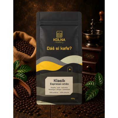 KOLNA Espresso směs klasik zrnková 0,5 kg – Hledejceny.cz