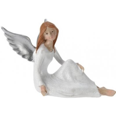 Sedící anděl s glitry C 10 cm – Sleviste.cz