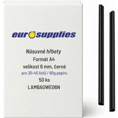 Eurosupplies 6 mm černé, 30-45 listů, (50 ks) – Hledejceny.cz