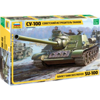 Zvezda Model Kit tank 3688 Soviet S.P.Gun SU 100 new molds 1:35