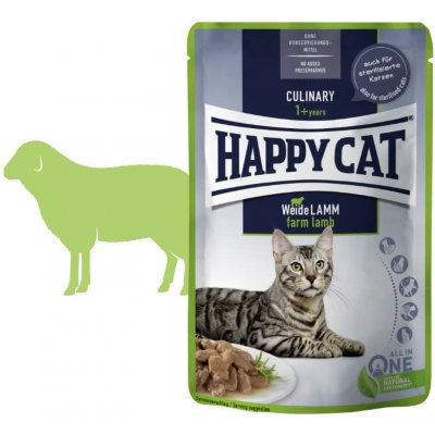 Happy Cat Meat In Sauce Culinary Weide Lamm 85 g – Hledejceny.cz