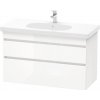 Koupelnový nábytek Duravit DuraStyle - Umyvadlová skříňka 610x1000x453 mm, 2 zásuvky, lesklá bílá DS648502222