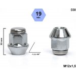 Kolová matice M12x1,5 kužel , klíč 19, D30 výška 30 mm | Zboží Auto
