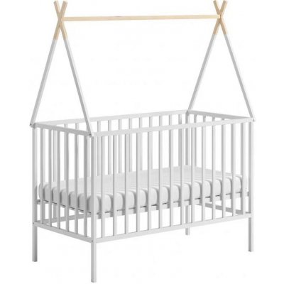 NEW BABY Dětská buková postýlka 120x60 cm bílá Teepee – Zboží Mobilmania
