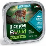 Monge BWILD Cat Grain Free STERILKA Tuňák se zeleninou 32 x 100 g