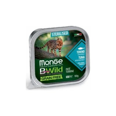 Monge BWILD Cat Grain Free STERILKA Tuňák se zeleninou 32 x 100 g – Zbozi.Blesk.cz