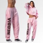 Nebbia Volné baggy tepláky BOYFRIEND STYLE 432 pink – Zboží Dáma
