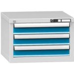 Polak Zásuvková skříň ZA3 578 x 600 x 390 mm šedá-modrá – Zboží Mobilmania