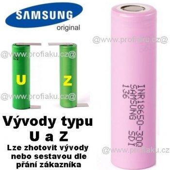 Samsung baterie INR18650 - 30Q 3000mAh - 20A vývody Z
