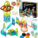 KIK KX5144 Magnetická dráha svítící 75 ks – Zboží Živě