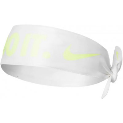 Nike Dri-Fit Head Tie Skinny Printed white/lime ice/lime ice – Zboží Mobilmania
