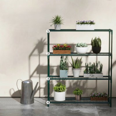 Outsunny Stojan na květiny 89 x 28 x 107 cm | tmavě zelený – Zboží Dáma