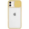 Pouzdro a kryt na mobilní telefon Apple Pouzdro SES Silikonové ochranné s posuvným krytem na fotoaparát Apple iPhone 13 Pro Max - žluté