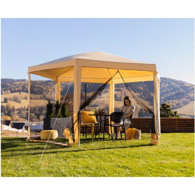 Koda VARAN TYP 2 + 6 bočních stran 3,9x2,5x3,9m, béžová / černá – Hledejceny.cz