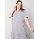 Melanžové šaty s volánkem šedá – Zboží Mobilmania