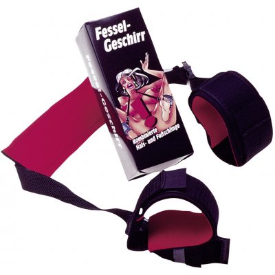 Erotická pouta na nohy a ruce spojená za zády Hand und Fussfesseln – Zboží Mobilmania