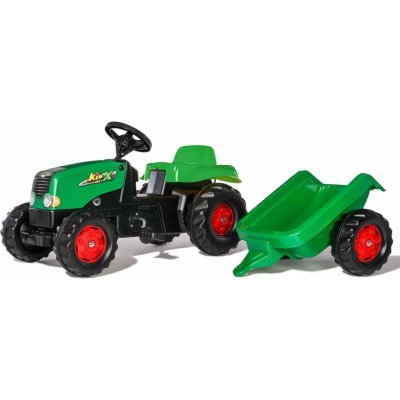 Rolly Toys Šlapací traktor Rolly Kid s vlečkou zelená – Zboží Mobilmania
