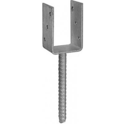 Domax patka sloupku do betonu PS 160 U, galvanický zinek DMX480160 – HobbyKompas.cz