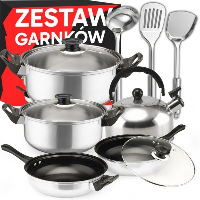 Sada hrnců Retoo Standardní nerezová ocel 11 ks. – Zboží Dáma