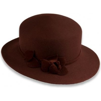Dámský plstěný klobouk tmavě hnědá Q6057 51029/05HE – Zboží Mobilmania